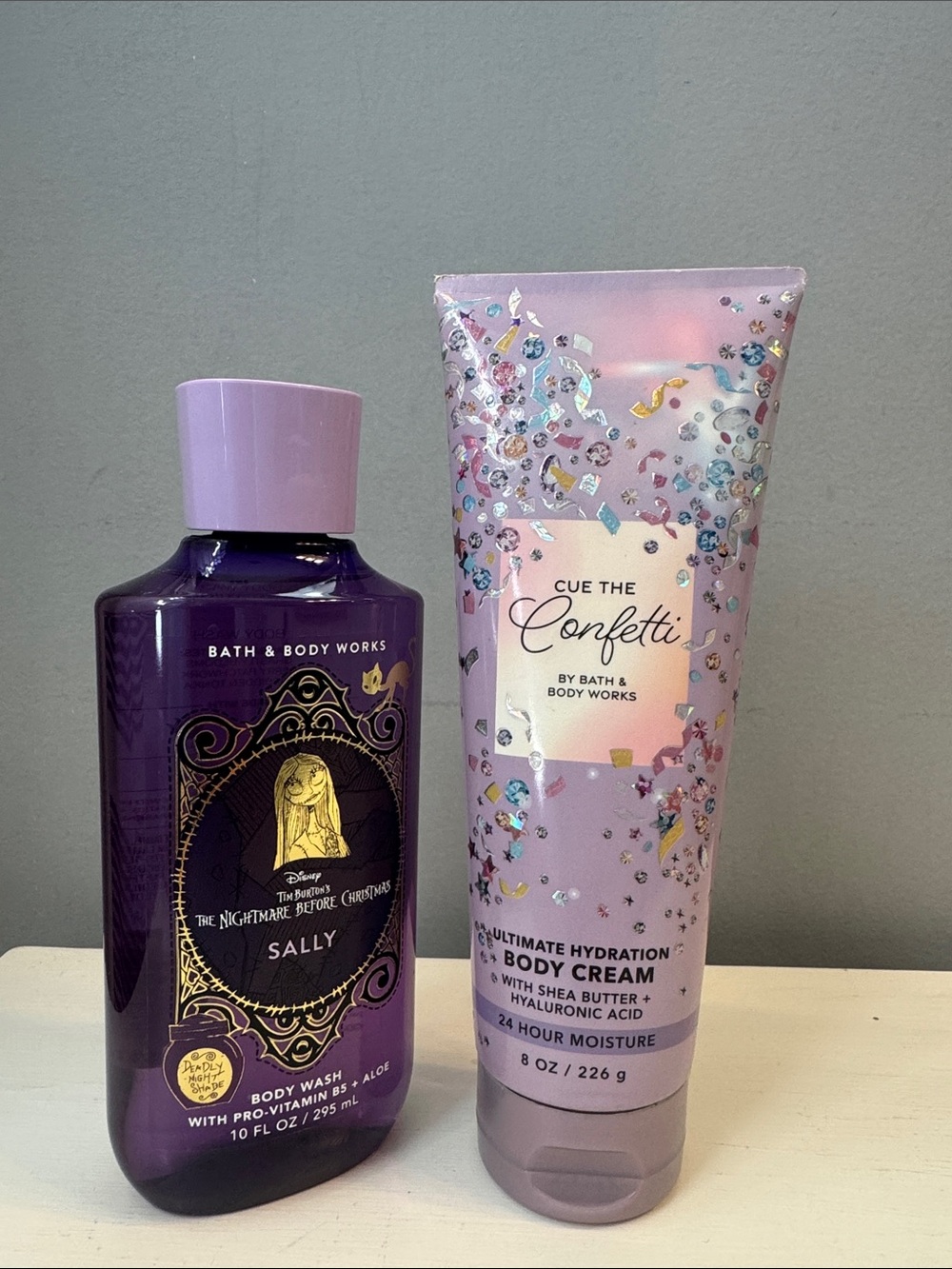 Bath & Body Works Disney “Sally” body wash & Cue the Confetti body cream BUNDLE